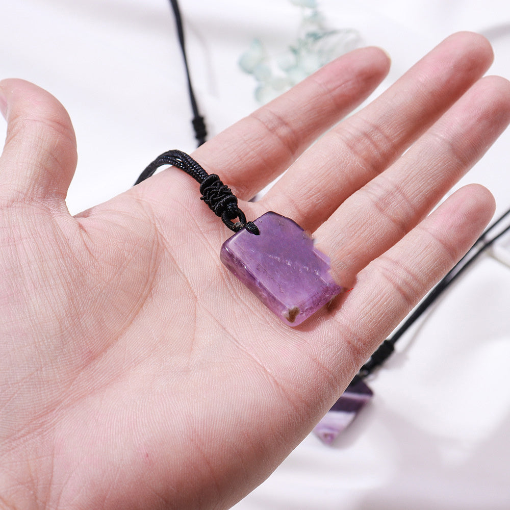 Fashion Personality Natural Amethyst Men Women Pendant