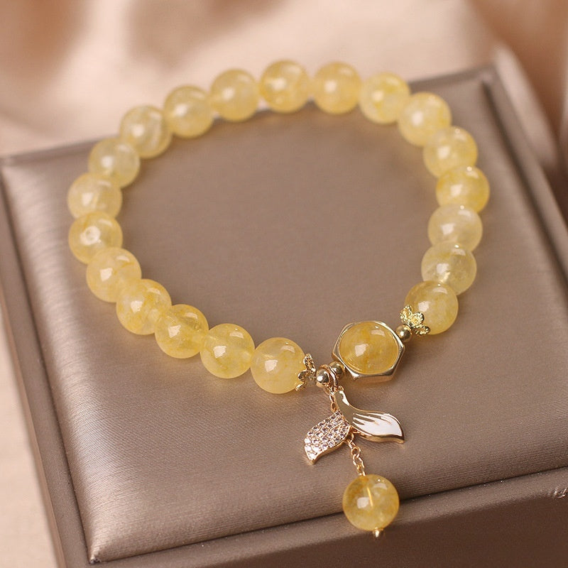 Light Luxury Fishtail Bracelet For Girls Ins Special-interest Design Citrine