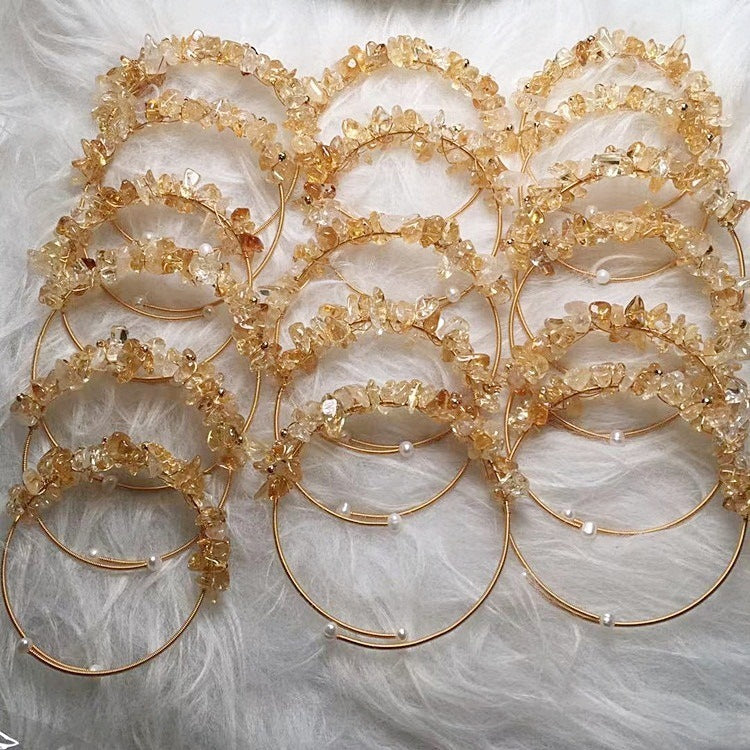 Natural Citrine Bracelet 14K Wire Winding Process