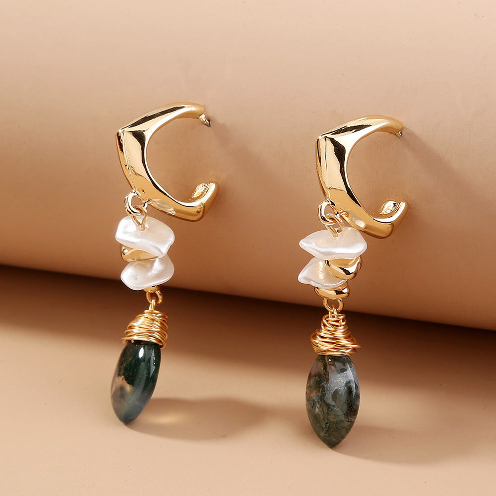 Wild Natural Agate Women Earrings