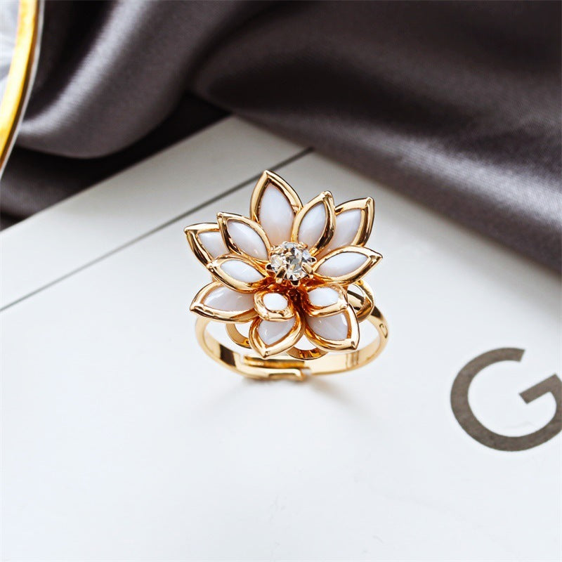 Snow lotus women ring