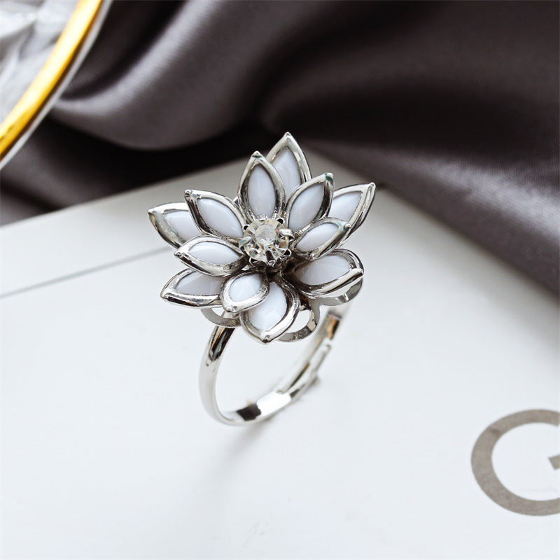 Snow lotus women ring