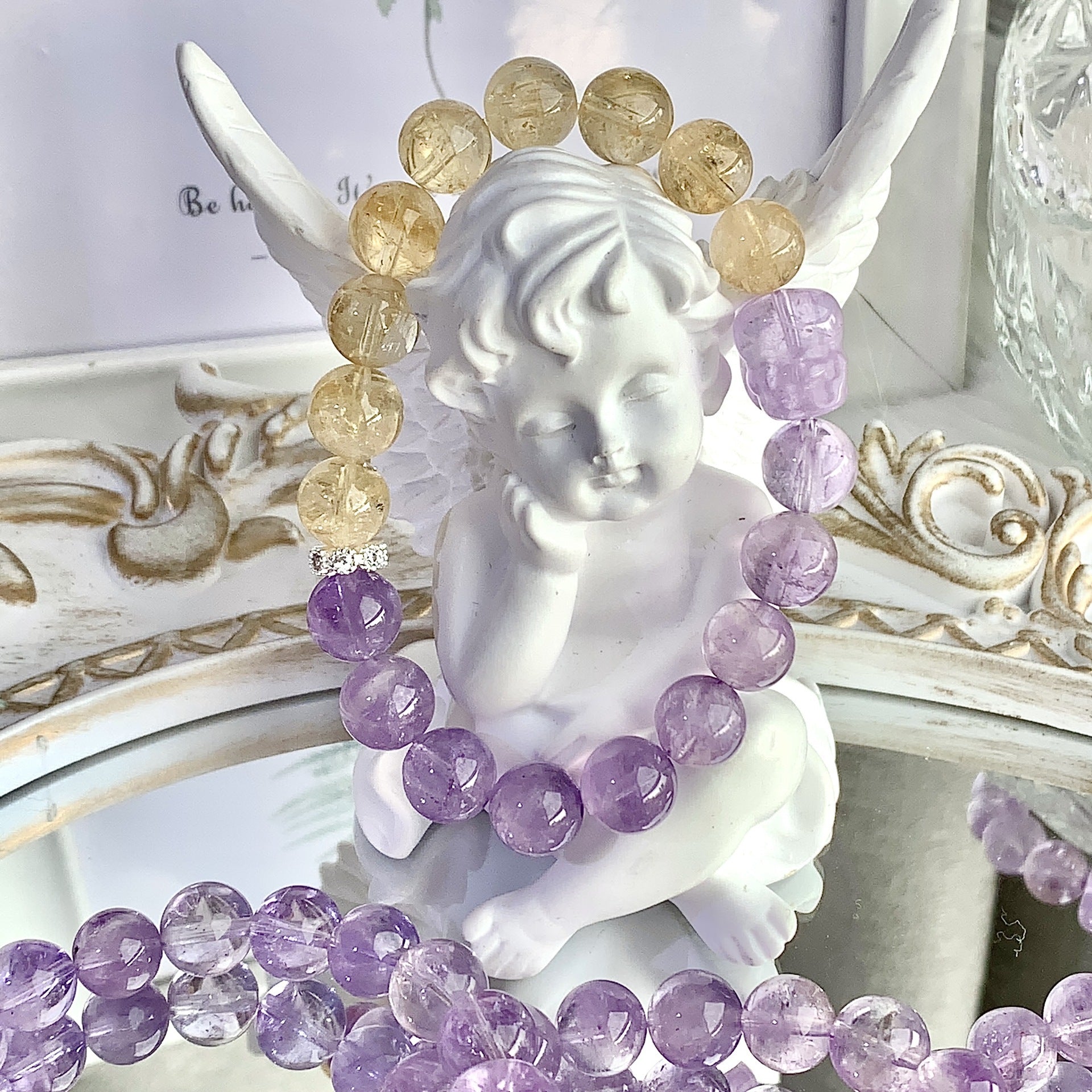 Natural Crystal Amethyst Women Bracelet