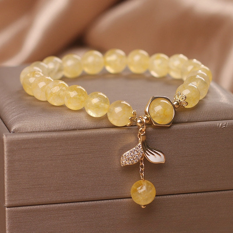 Light Luxury Fishtail Bracelet For Girls Ins Special-interest Design Citrine