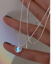 Moonstone Love Heart-shaped Women Necklace