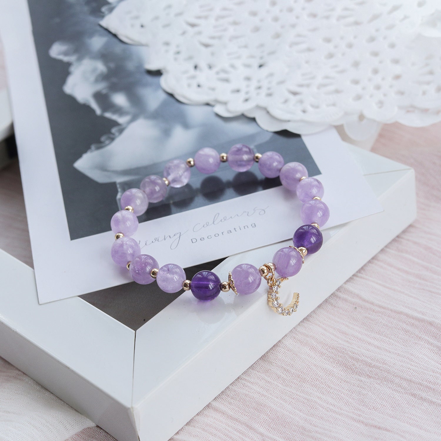 Natural Uruguay Amethyst Women Bracelet