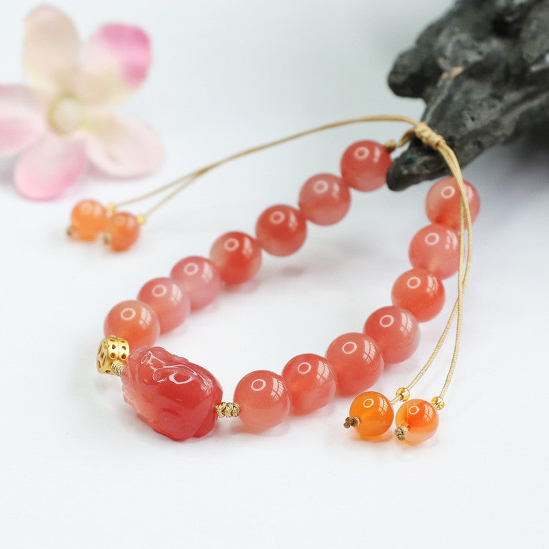 Natural Salt Source Agate Women Bracelet Pixiu