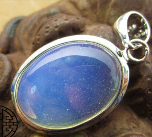 Crystal Floor Natural Crystal Grey Agate Pendant Agate Lapis Lace Necklace Pendant