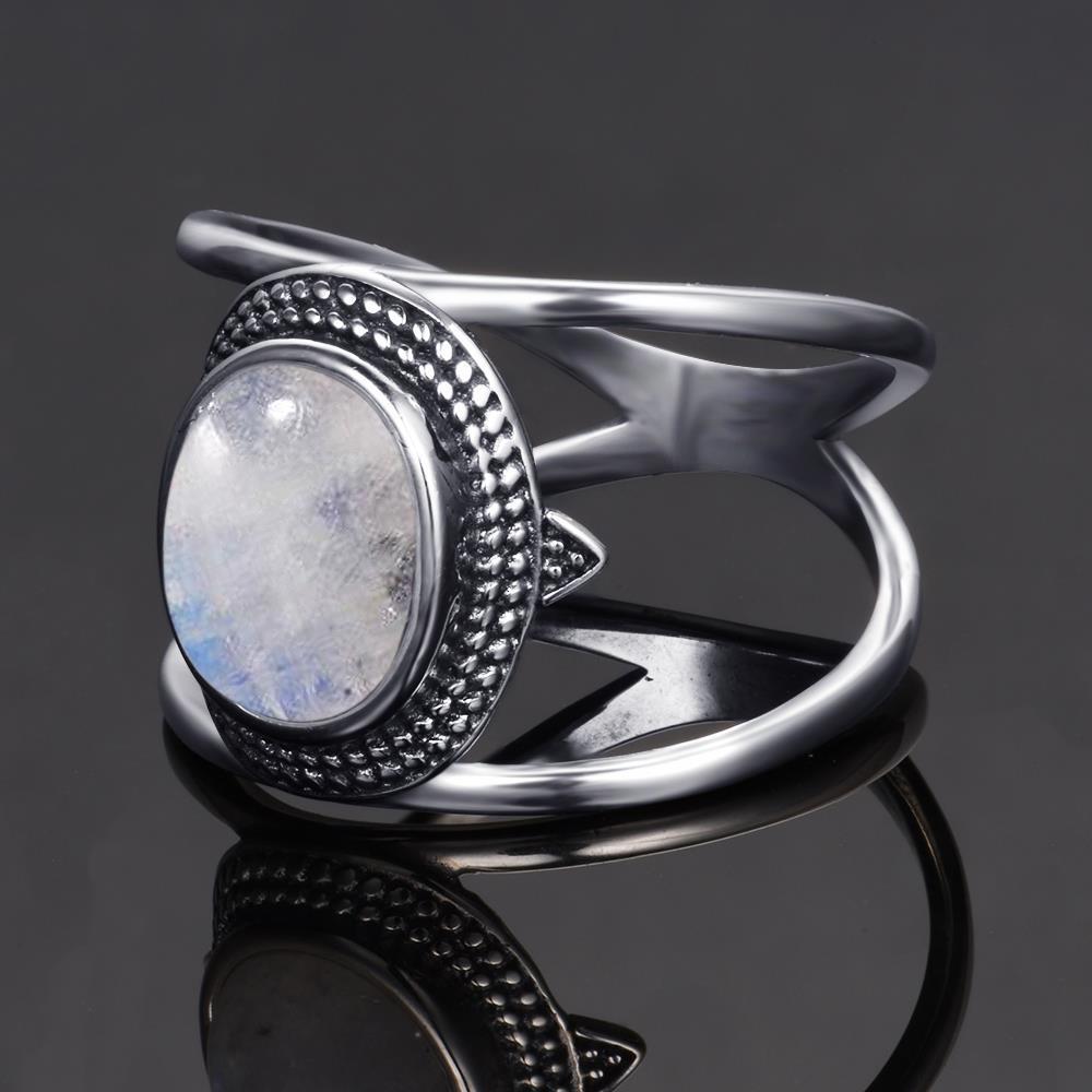 Fashion Personality Rainbow Moonstone Women Ring