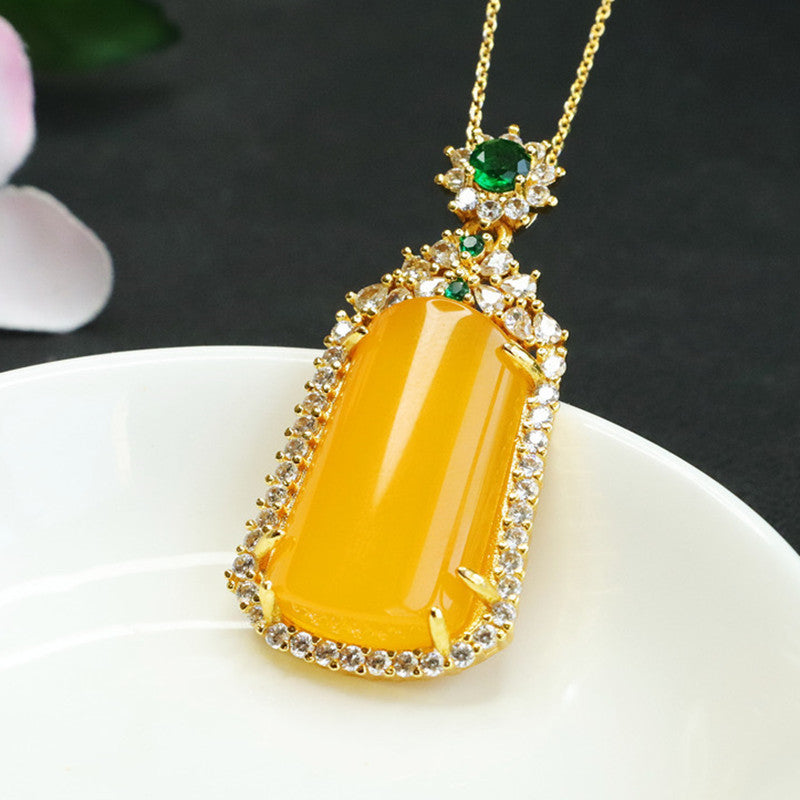 Topaz Pendant Agate Jewelry Women and Men Necklace