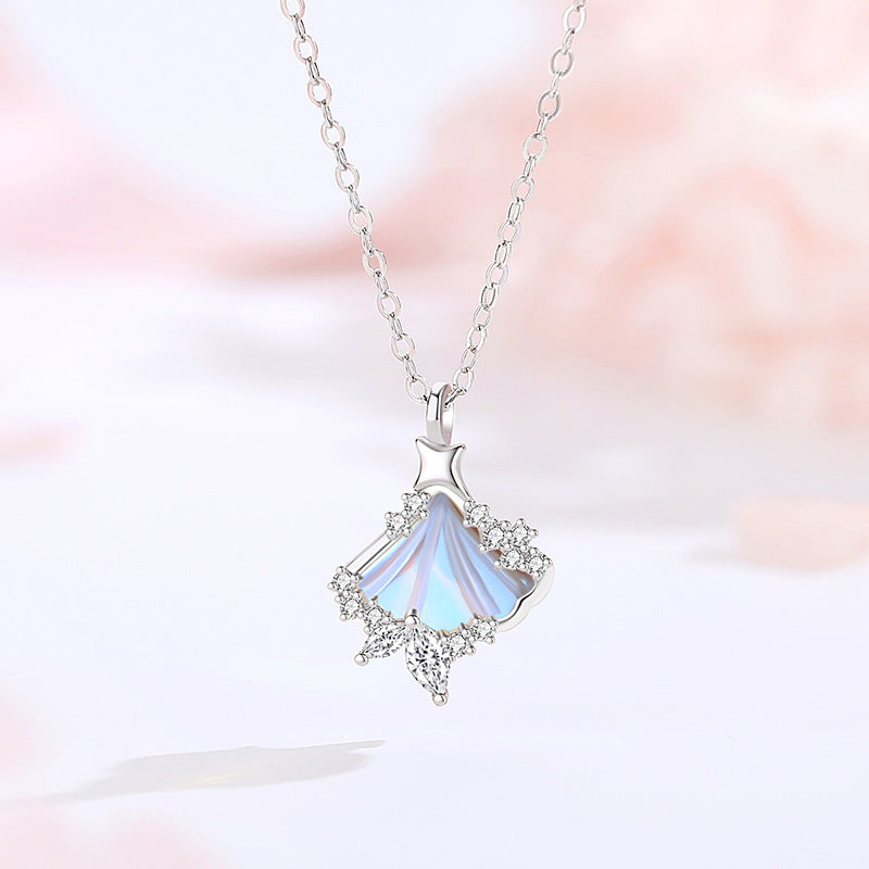 Fashion Clavicle Chain Moonstone Women Necklace