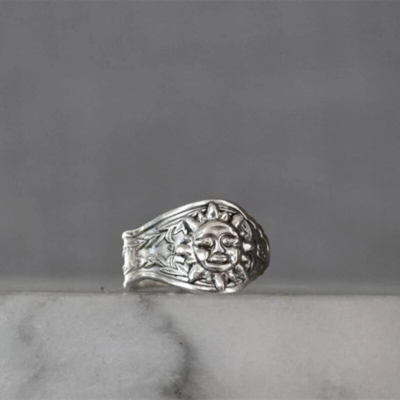 Fashion Creativity Hot Sale Alloy Sun Pattern Ring Jewelry