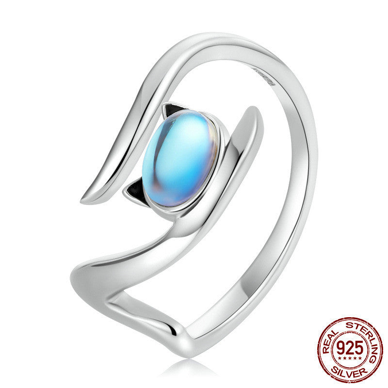 Moonstone Fashion Rabbit Women Ring