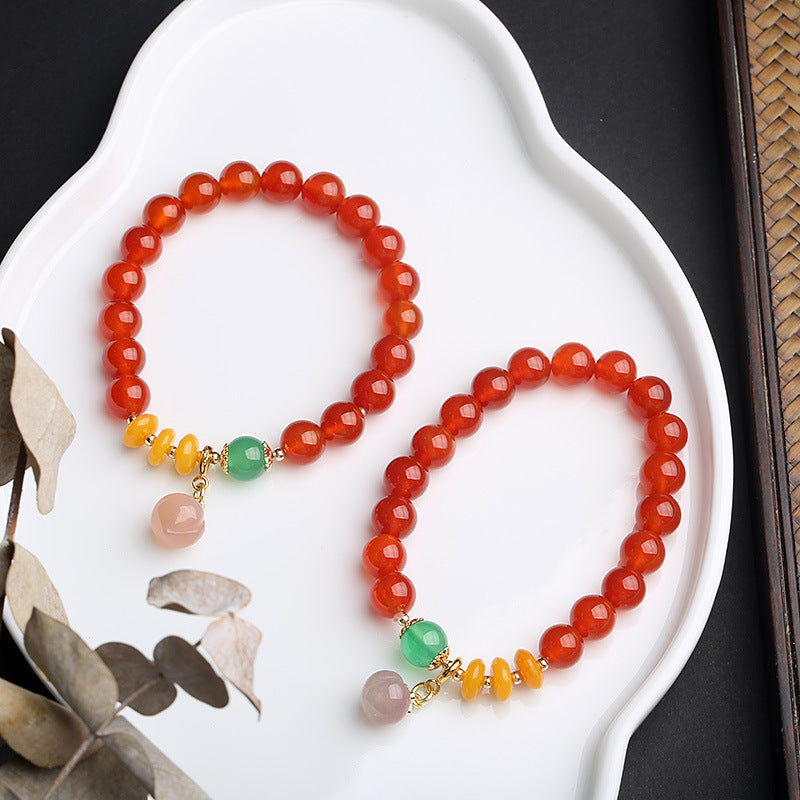 Red Agate Bracelet Hanging Yanyuan Peaches Women Bracelet