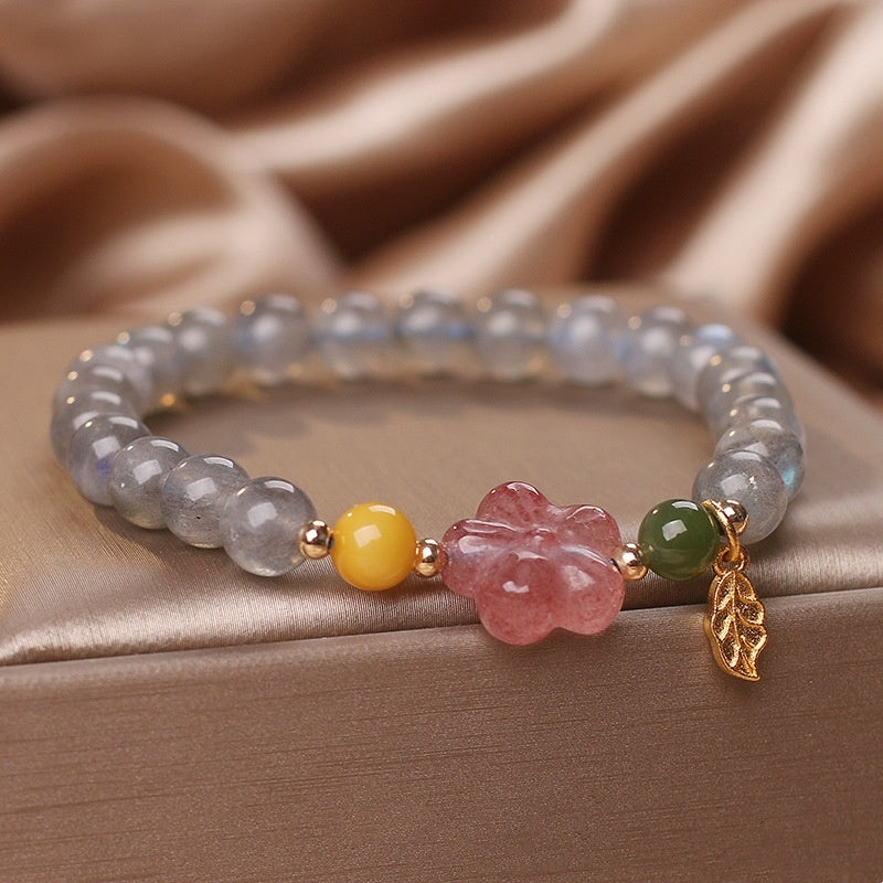 Gray Moonstone Bracelet Women Crystal