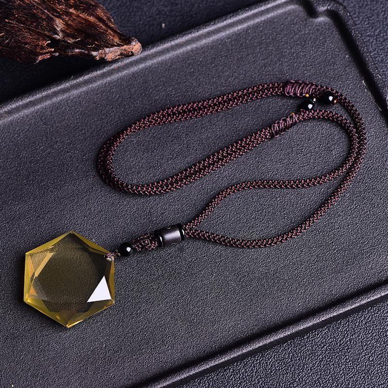 Men's And Women's Fashion Natural Citrine Pendant Necklace