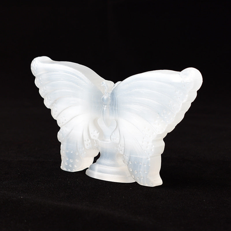 Selenite Butterfly Gypsum Morocco Transparent Handicraft Ornaments Home Decor