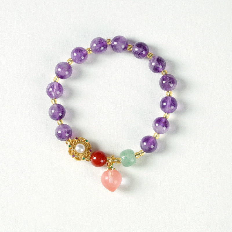 Women's Fashion Natural Amethyst Bracelet