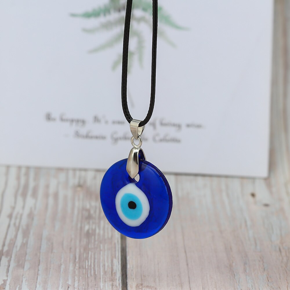 1pc Blue Glass Evil Eye 30mm Evil Eye Charms Necklace Pendants For Women Evil Eye Necklace Jewelry Accessories Findings Making