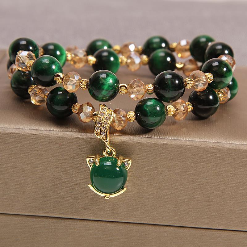 Double Layer Natural Agate Bracelet Female PI Xiu