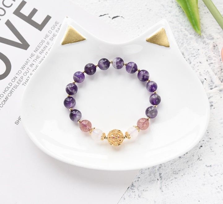 Natural Amethyst Women Bracelet