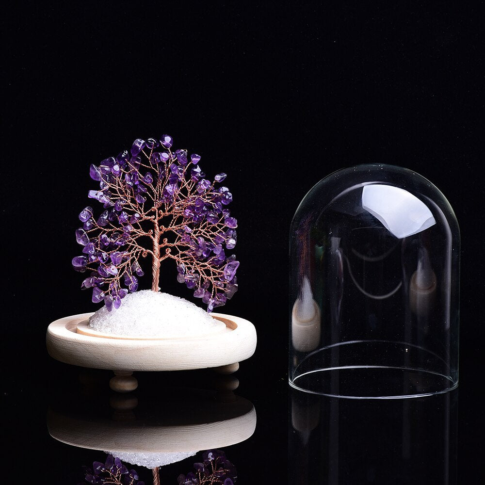 Natural Amethyst Rough Stone Flower Tree Home Decor