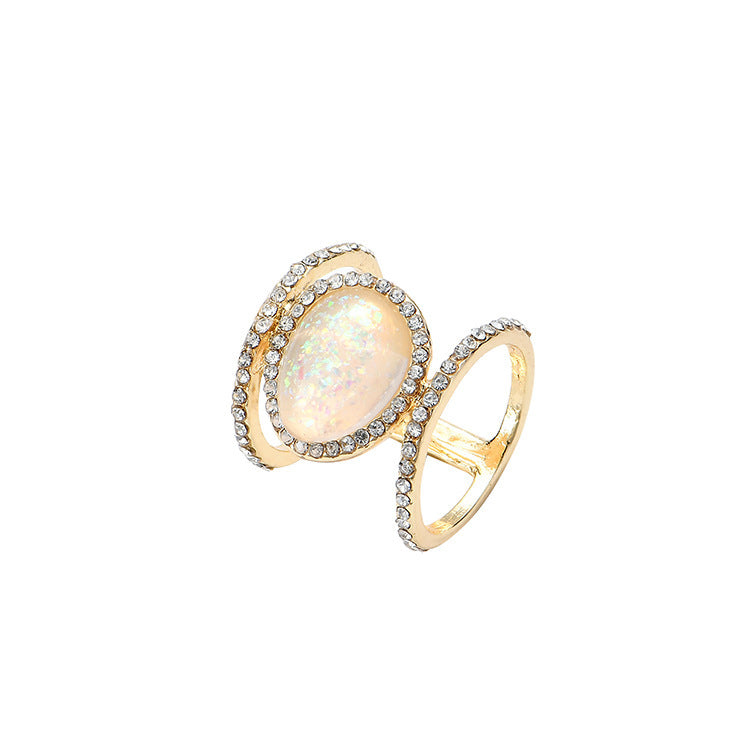 Irregular Natural Moonstone Women Ring