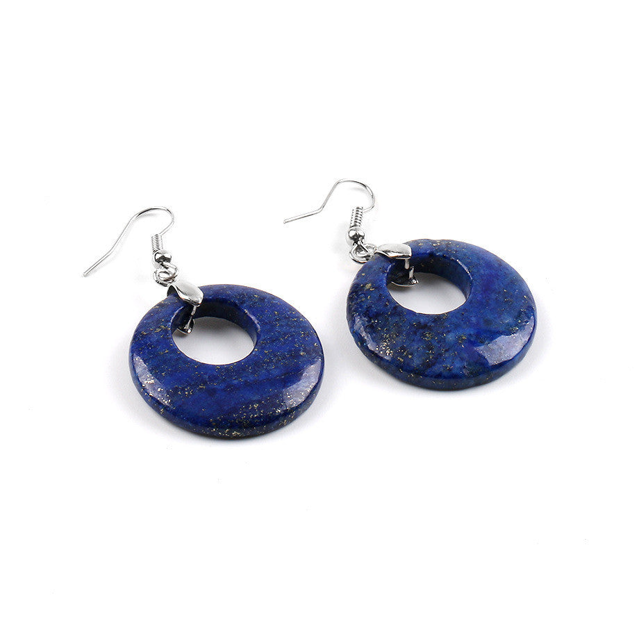 Natural stone agate crystal Women Earrings