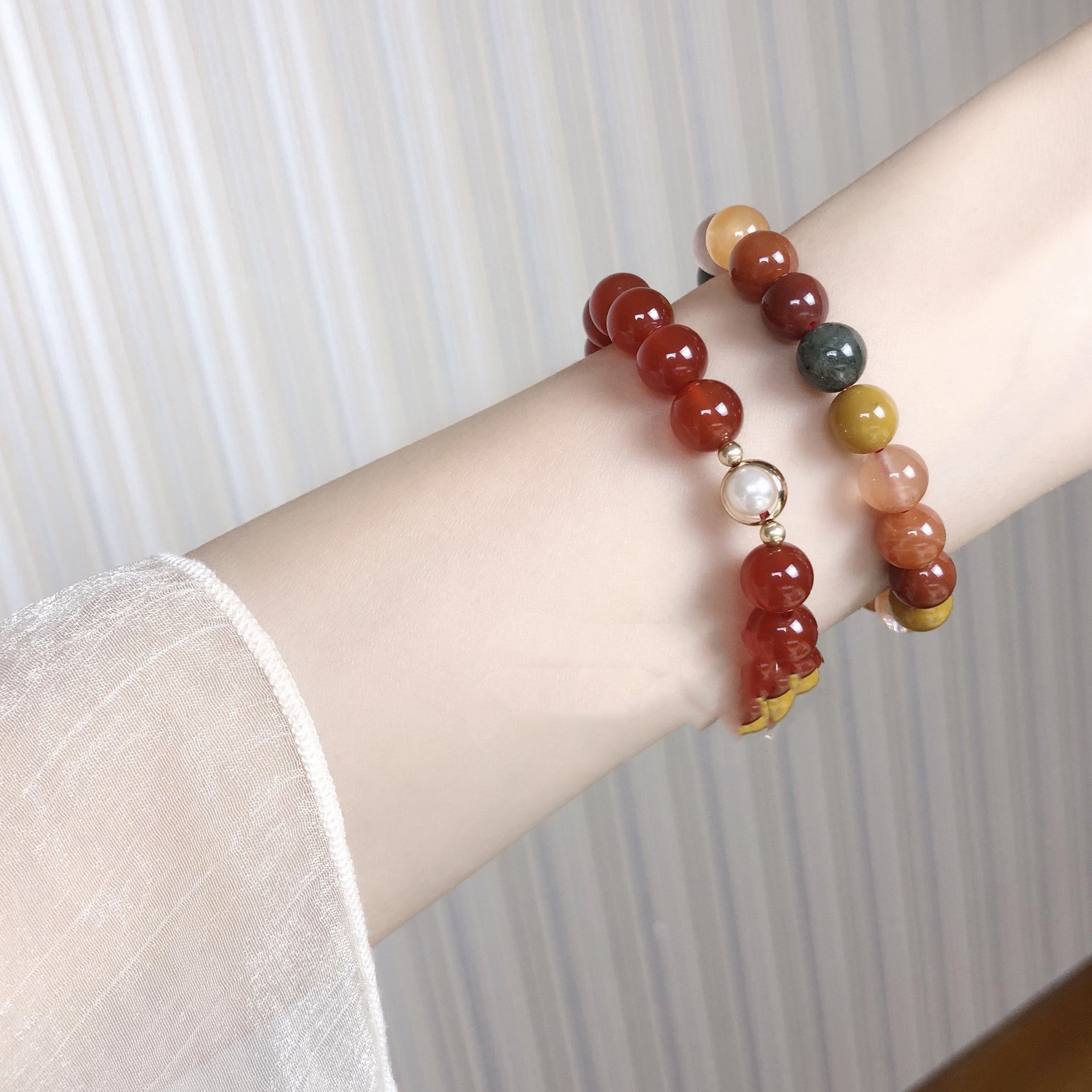 Women's natural red agate Bracelet