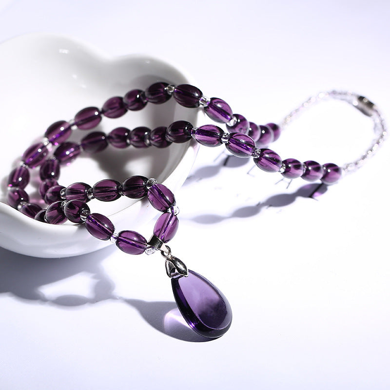 Fashion Beautiful Amethyst Women Necklace