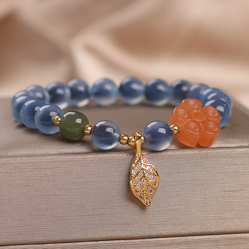 Ethnic Style Original Design Heart Agate Women Bracelet