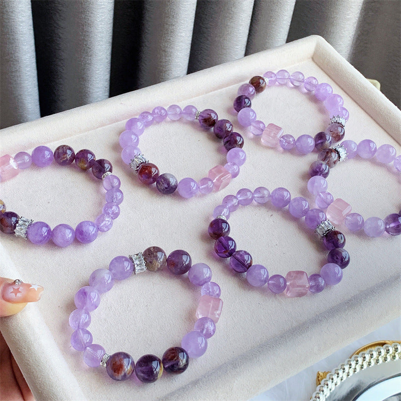 Lavender Amethyst DIY Bracelet Single Circle