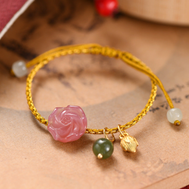 Agate Flower Jade Women Bracelet