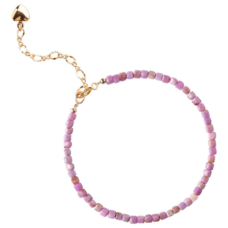 Women Simple Natural Amethyst Women Bracelet