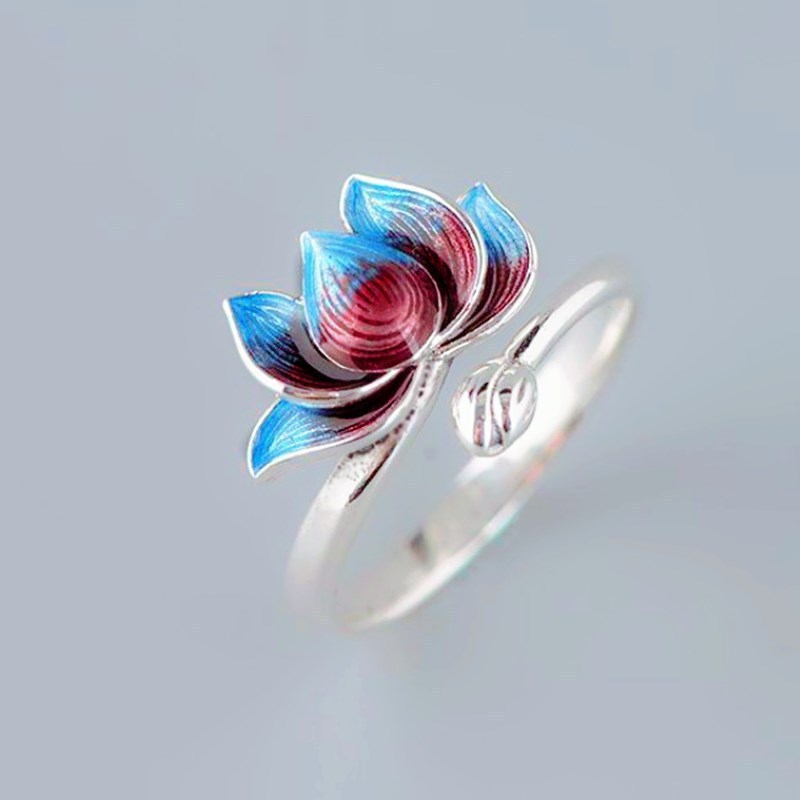 Epoxy two-tone lotus ring