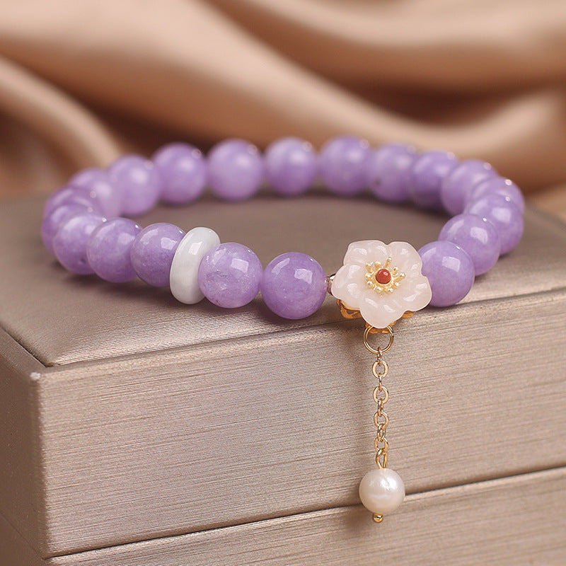 Peach Blossom Amethyst Bracelet For Women