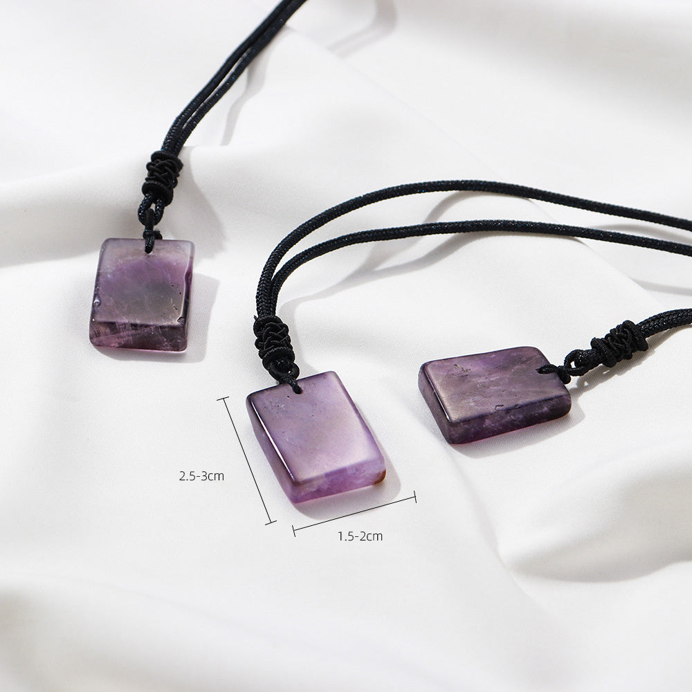 Fashion Personality Natural Amethyst Men Women Pendant