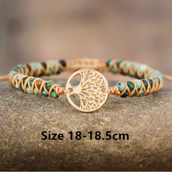 Natural Agate Beads, Hand-woven Yoga Friendship Couple Bracelet