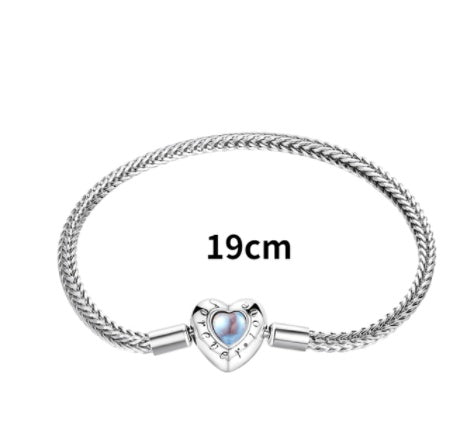 Simple Butterfly Heart-shaped Moonstone Women Bracelet