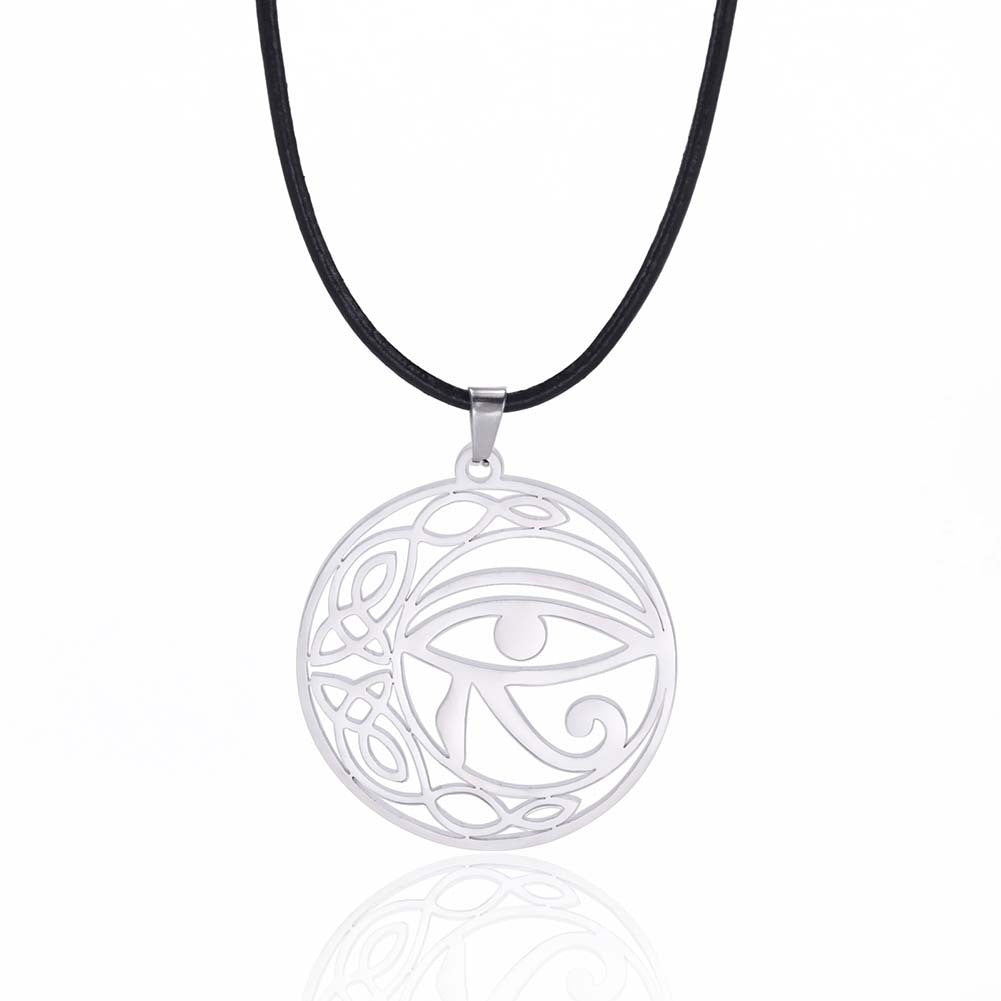 Titanium Steel Eye of Horus Pendant Stainless Steel Necklace