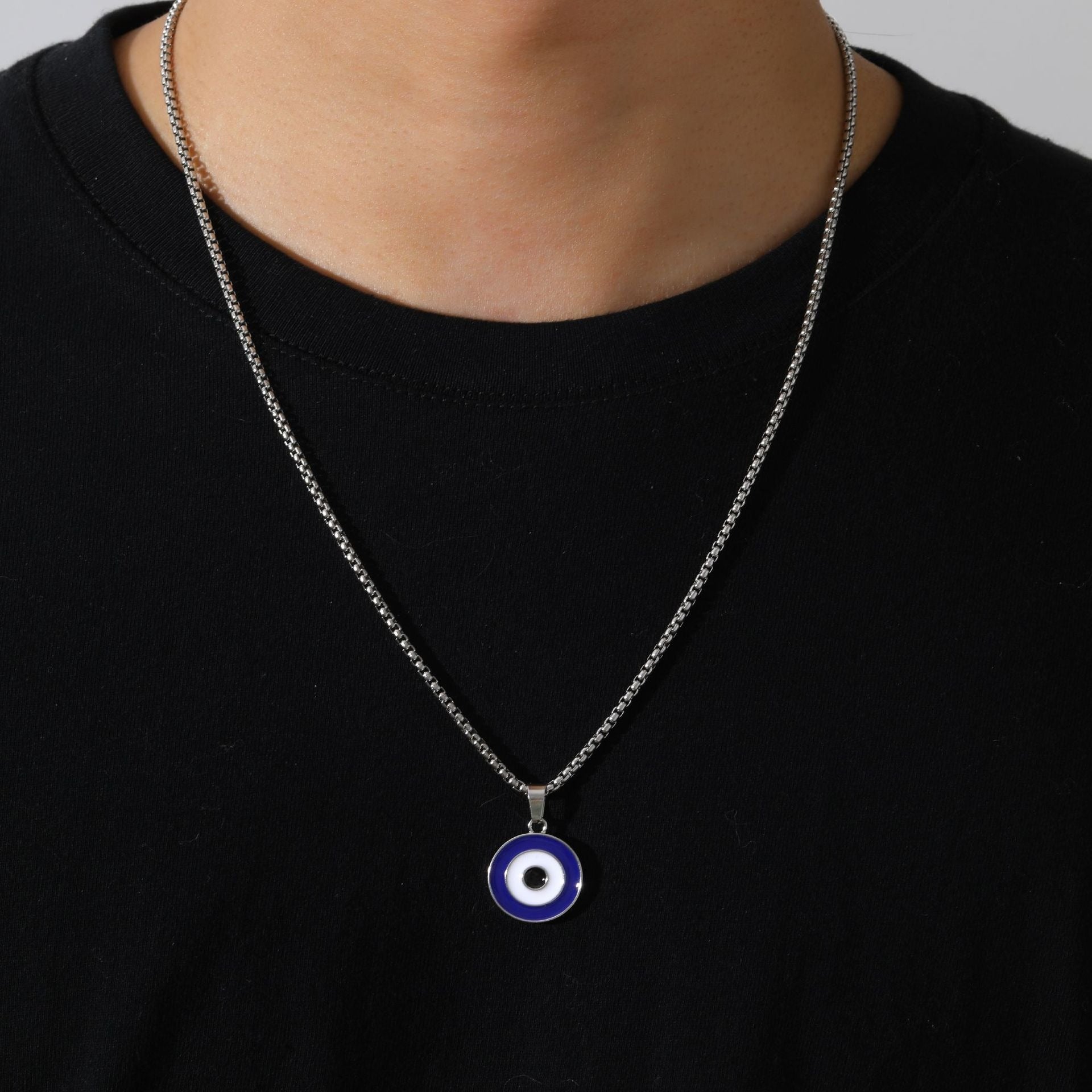 Devil's Eye with male and female personality design sense necklace