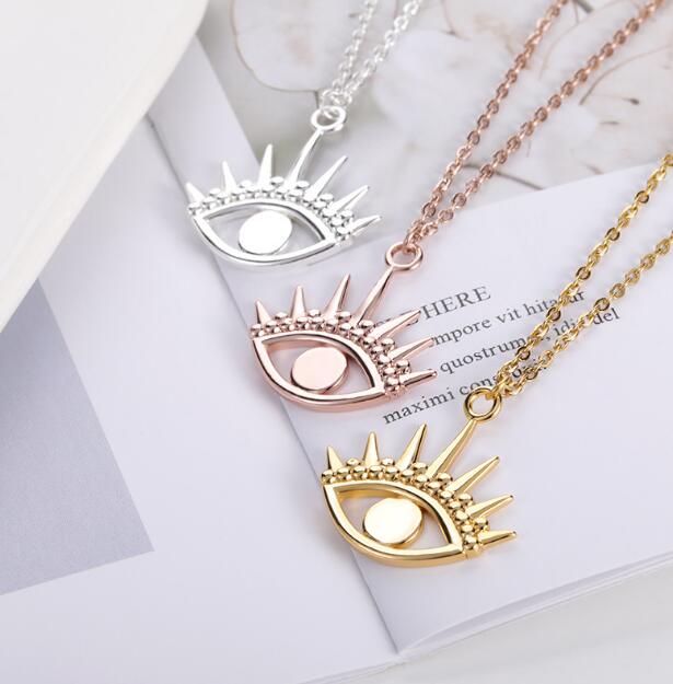 Angel Eye Pendant Necklace Ins Demon Eye Necklace Women's Stainless Steel Jewelry