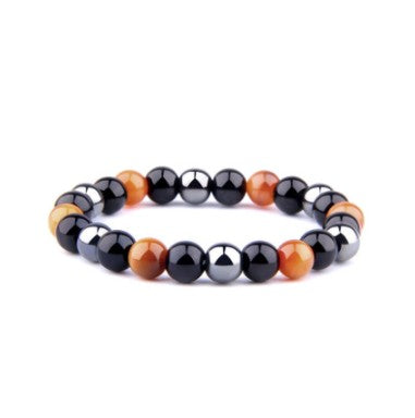 Tiger Eye Bracelet Obsidian Hematite Gemstone Bead Bracelet（）