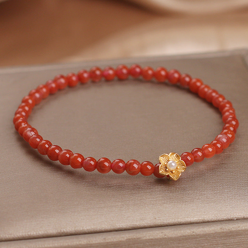 Natural Agate Beaded Bracelet For Women