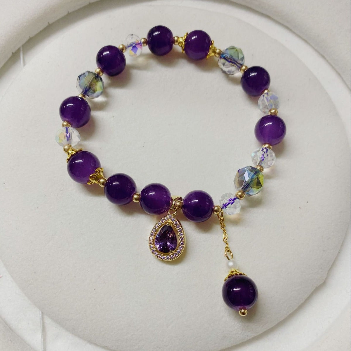 Lavender Romantic Amethyst Bracelet For Women