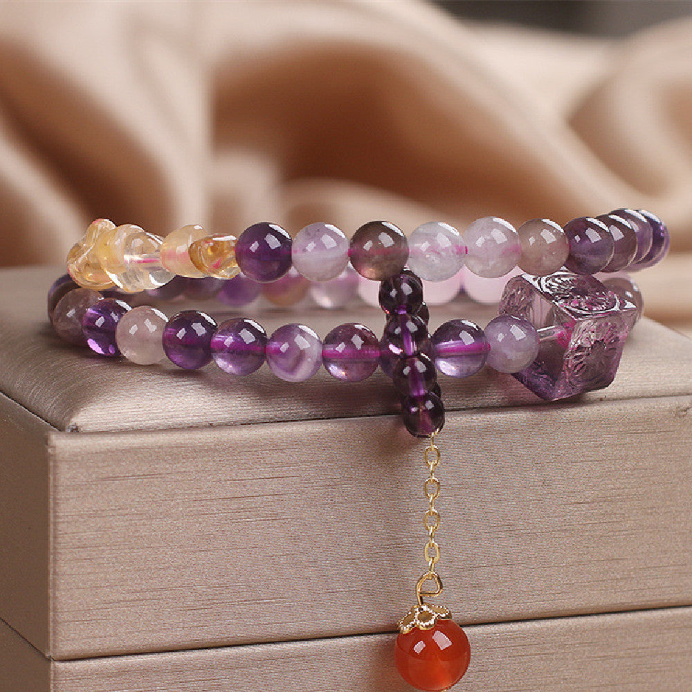 Natural Amethyst Women Bracelet