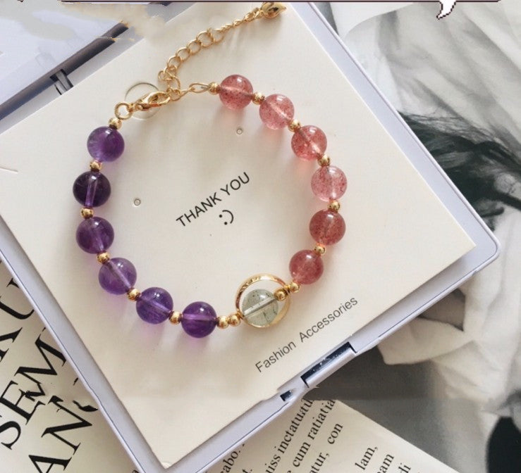 Natural Lavender Amethyst Bracelet Women