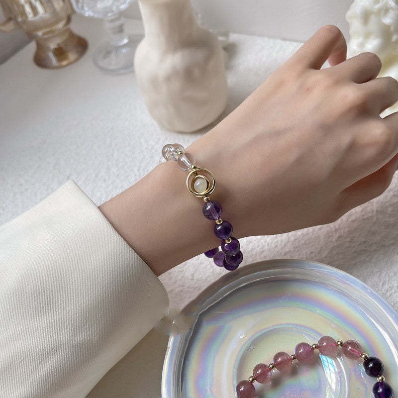 Natural Amethyst Women Bracelet