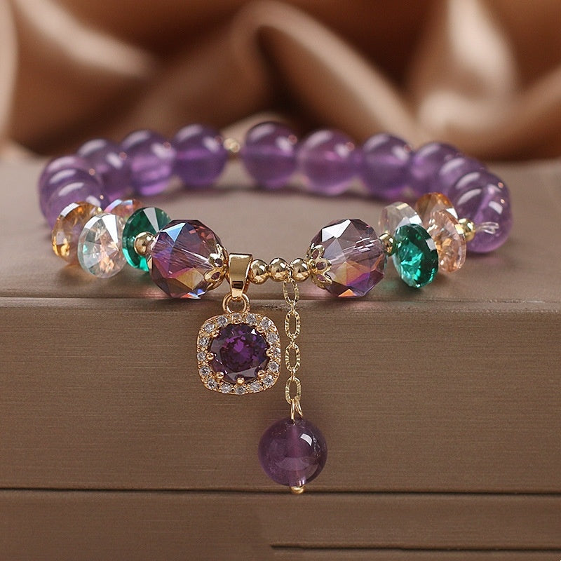 Luxury Natural Amethyst Women Bracelet