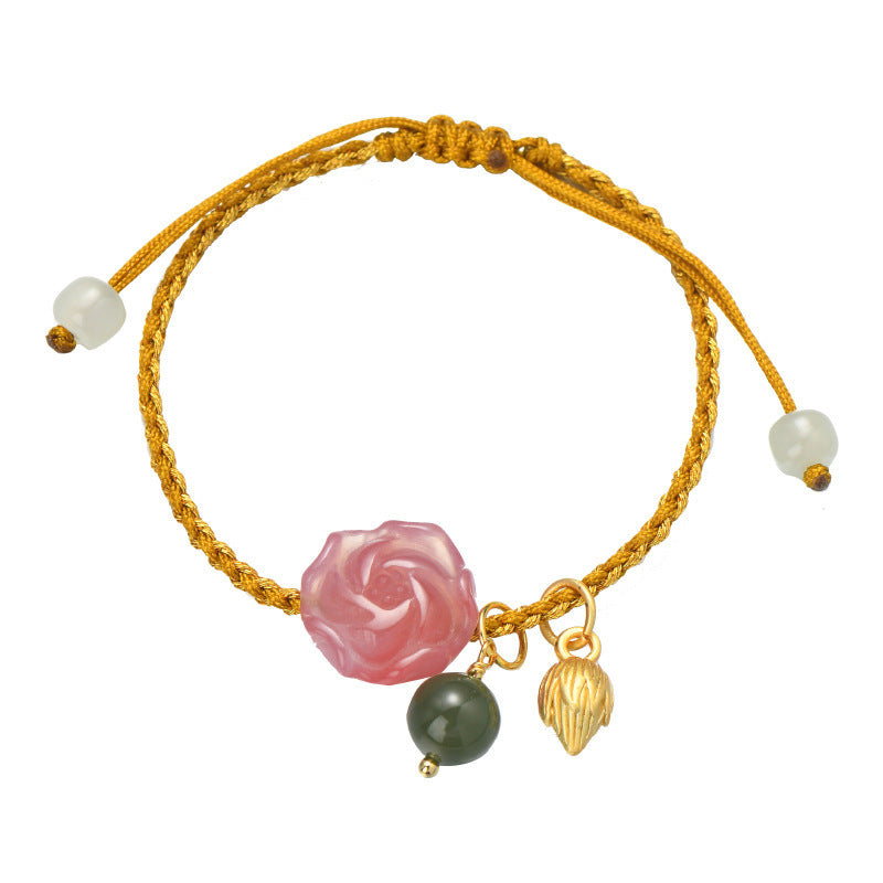 Agate Flower Jade Women Bracelet